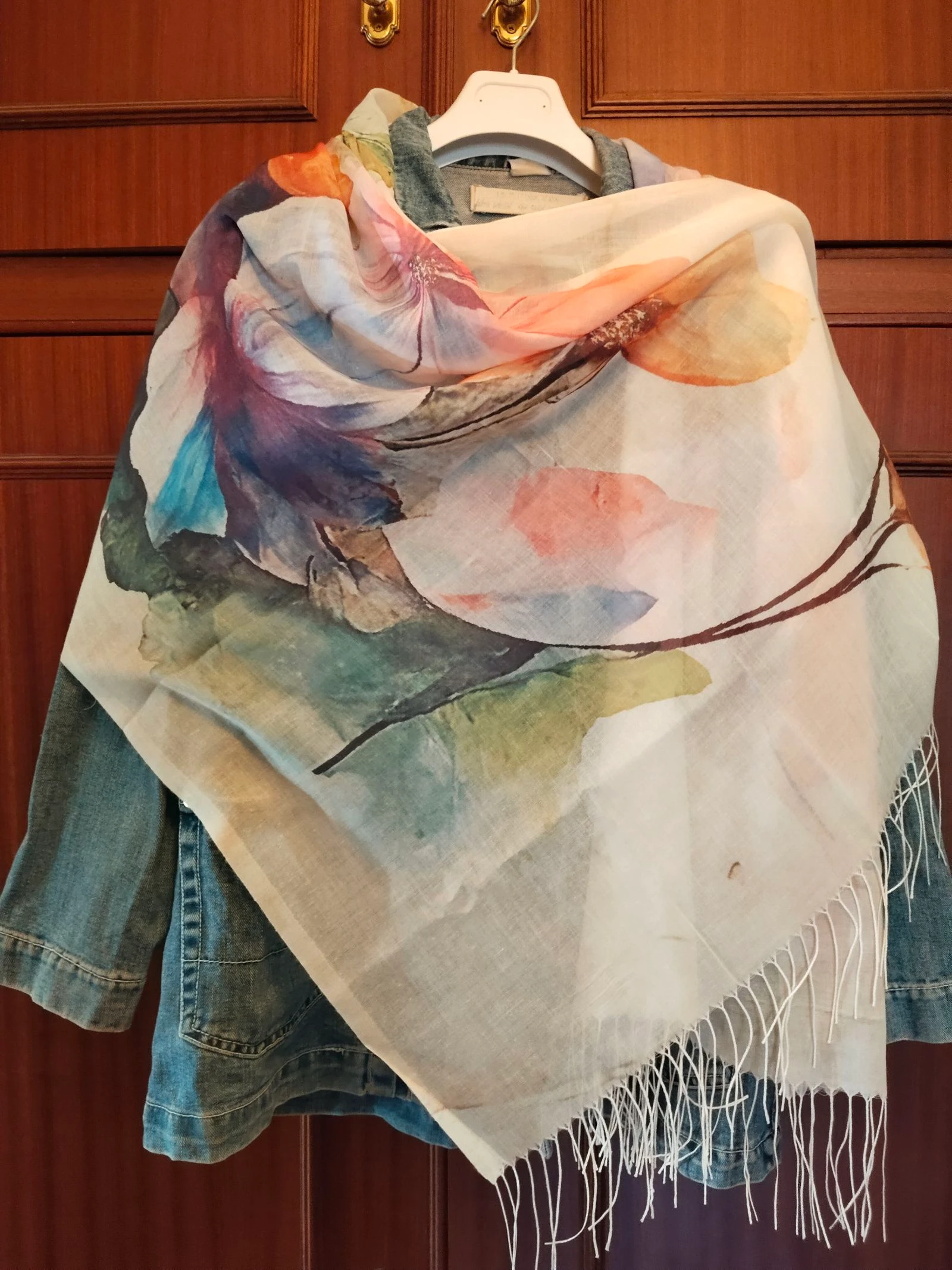Floral print scarf 🌷 80% cotton – photo 6